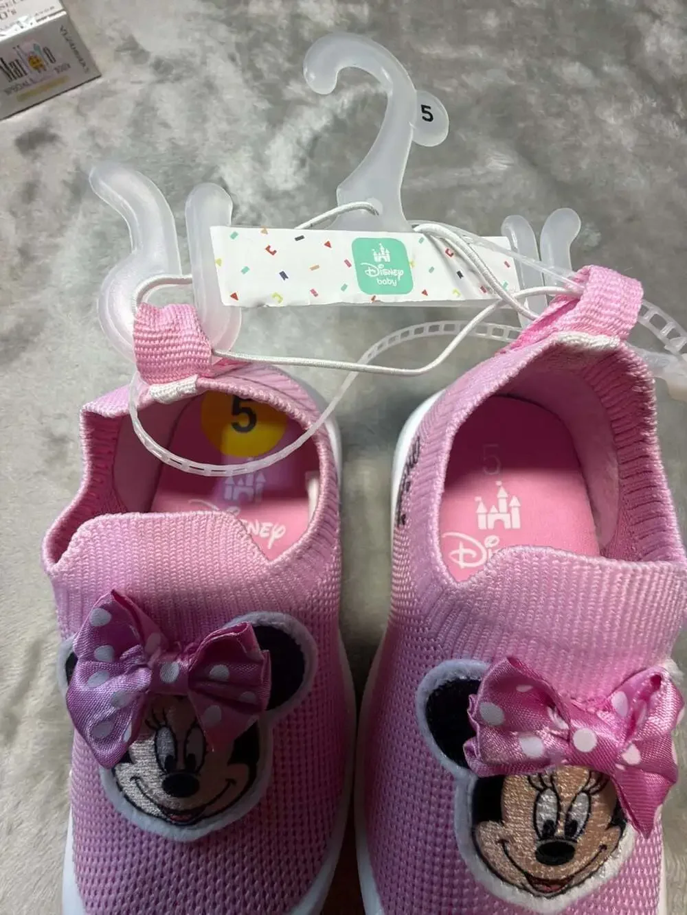 Disney Baby Minnie Mouse Pink Knit Slip-On Toddler Sneakers